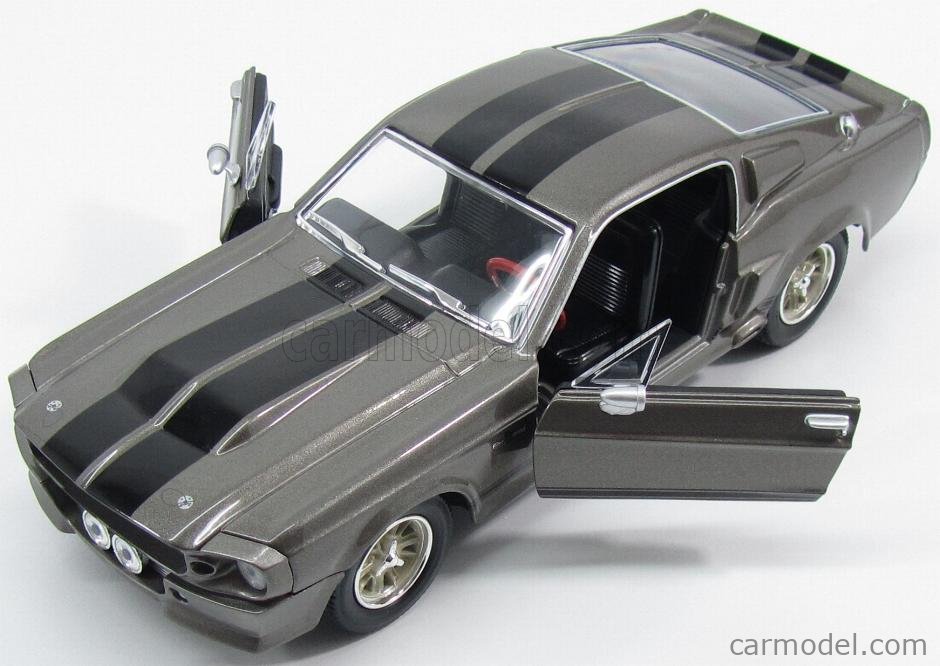 GREENLIGHT 18220 Scala 1/24  FORD USA MUSTANG SHELBY GT500E 1967 - ELEANOR - FUORI IN 60 SECONDI - GONE IN SIXTY SECONDS GREY MET BLACK