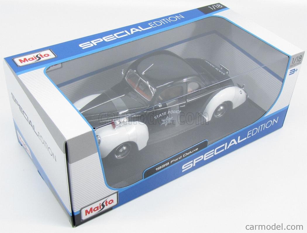 MAISTO 31366POL Scale 1/18 | FORD USA DELUXE 2-DOOR STATE POLICE