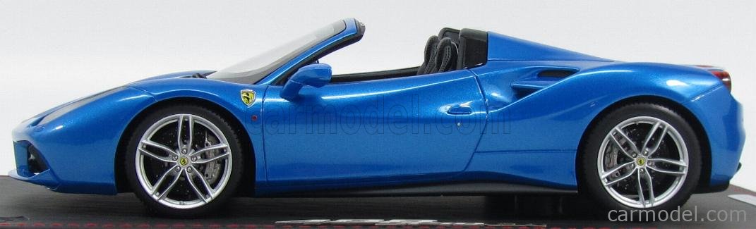 1/18 BBR Ferrari 488 Pista Gloss Azzurro La Plata Blue Resin Car Model Limited 28 Pieces