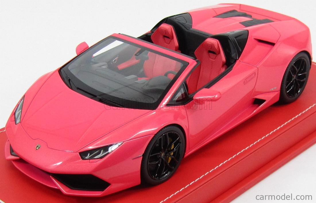 MR-MODELS LAMBO020SE6 Scale 1/18 | LAMBORGHINI HURACAN LP610-4 SPIDER 2014  PINK MET