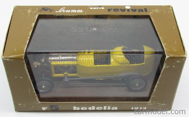 BRUMM 1/43 - Bedelia Cyclecar 1913 Grey Red R5 Diecast Model Car EUR 31