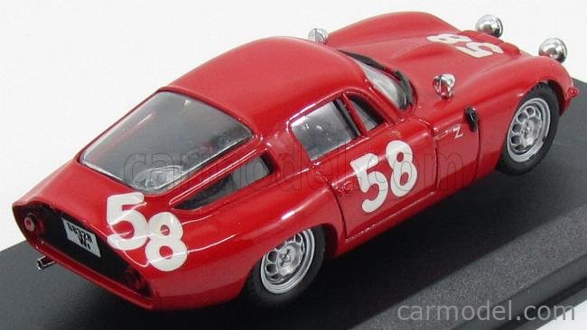 BEST-MODEL 9067 Scale 1/43 | ALFA ROMEO TZ1 N 58 TARGA FLORIO 1964 RED