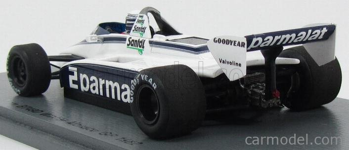 Brabham F1 Bt49D #2 Winner Monaco Gp 1982 R.Patrese Blue White SPARK 1:18 18S297 