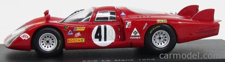 SPARK-MODEL S4370 Scale 1/43 | ALFA ROMEO 33/2 LONG TAIL TEAM AUTODELTA ...