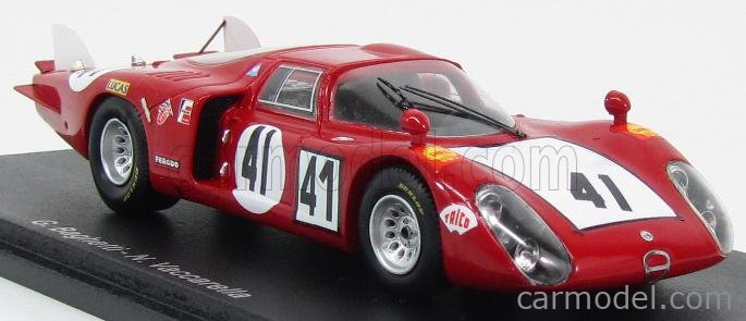 SPARK-MODEL S4370 Scale 1/43 | ALFA ROMEO 33/2 LM N 41 24h LE MANS 1968 ...