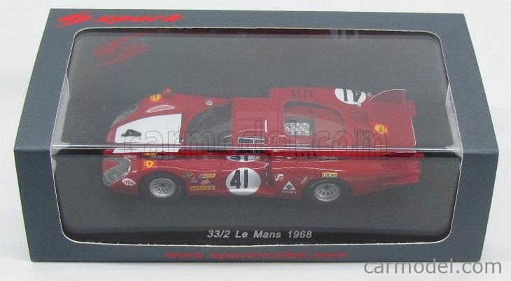 SPARK-MODEL S4370 Scale 1/43 | ALFA ROMEO 33/2 LM N 41 24h LE MANS 1968 ...