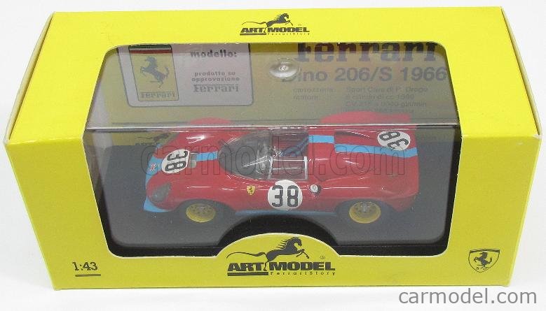 ART-MODEL ART035 Scale 1/43 | FERRARI DINO 206S N 38 MONZA 1966 PIPER ...