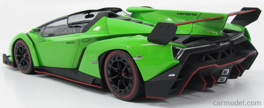 ミニカー Lamborghini Veneno 1/18 Kyosho 1/18 Kyosho Ousia Lamborghini Veneno Hardtop (White w/ Green