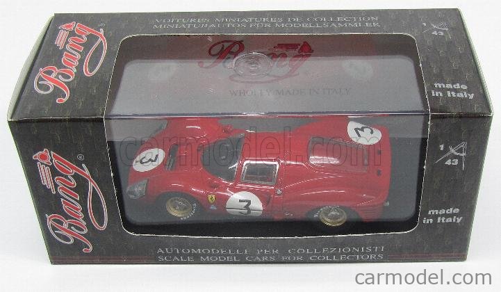 BANG 7174 Scale 1/43 | FERRARI 330 P4 N 3 1000Km MONZA 1967