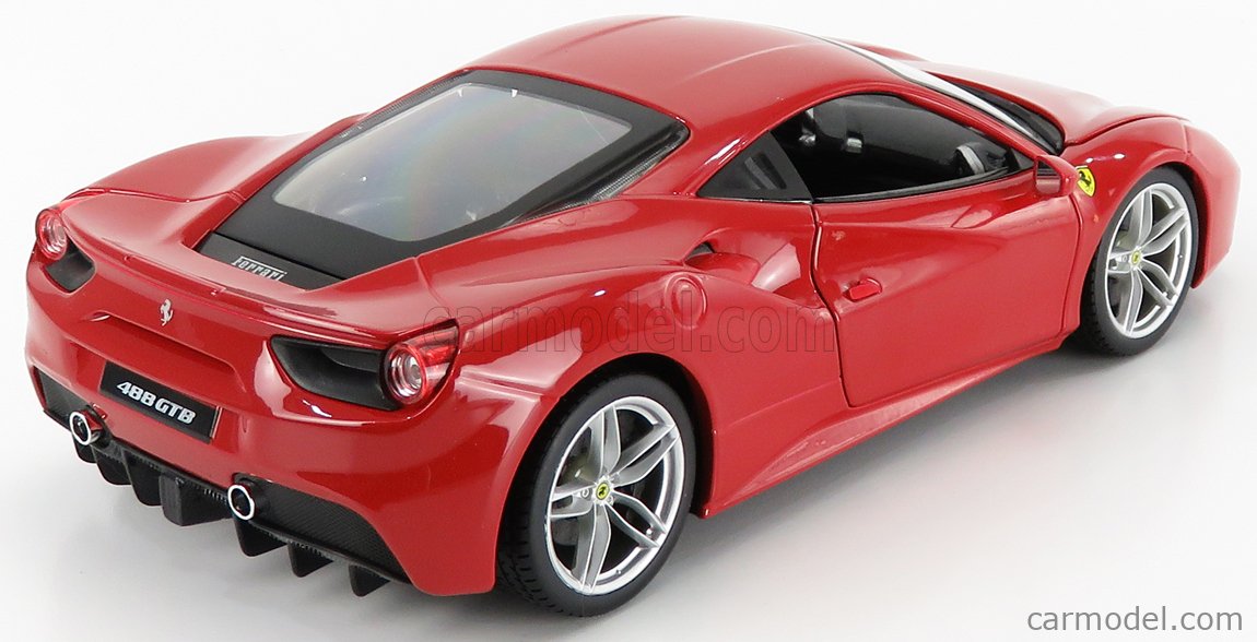 Ferrari Burago 1/18 Scale Diecast - 18-16008 488 GTB Rosso red