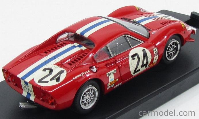 Miniature BANG Ferrari Dino 246 GT N°24, Watkins Glen 1972, échelle 1/43, Boîte D'origine