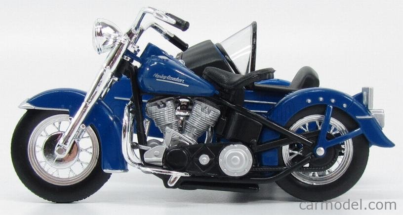 HARLEY DAVIDSON 1952 FL HYDRA GLIDE SIDE CAR  MODEL MOTORCYCLE 1:18 SCALEBLUE 