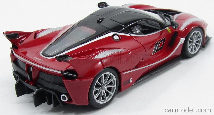 Ferrari Fxx-K #10 2015 Red Black Burago 1:24 BU26301 Miniature 