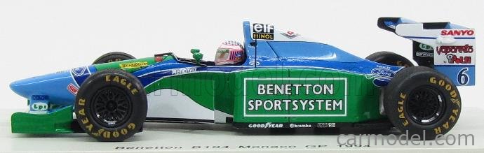 Spark 1/43 Benetton B194 N°6 – GP Monaco 1994, J.J. Lehto (prévente)