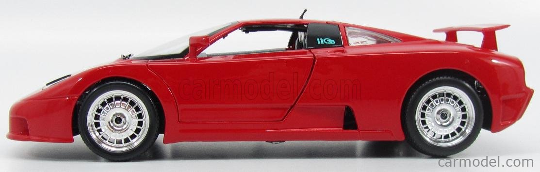 Bugatti EB110 1991 escala 1:18 modelo diecast coche rojo 3055