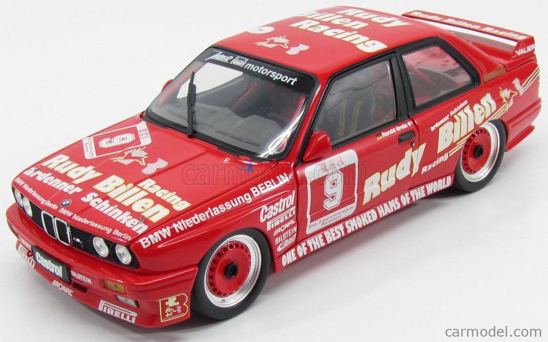 MINICHAMPS 180882009 Scale 1/18 | BMW 3-SERIES M3 TEAM VALIER N 9 DTM 1988  H.GROHS RED WHITE