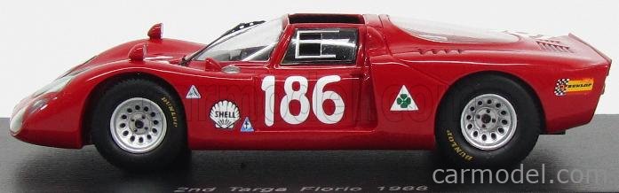 SPARK-MODEL S4874 Scale 1/43 | ALFA ROMEO 33/2 N 186 2nd TARGA FLORIO ...