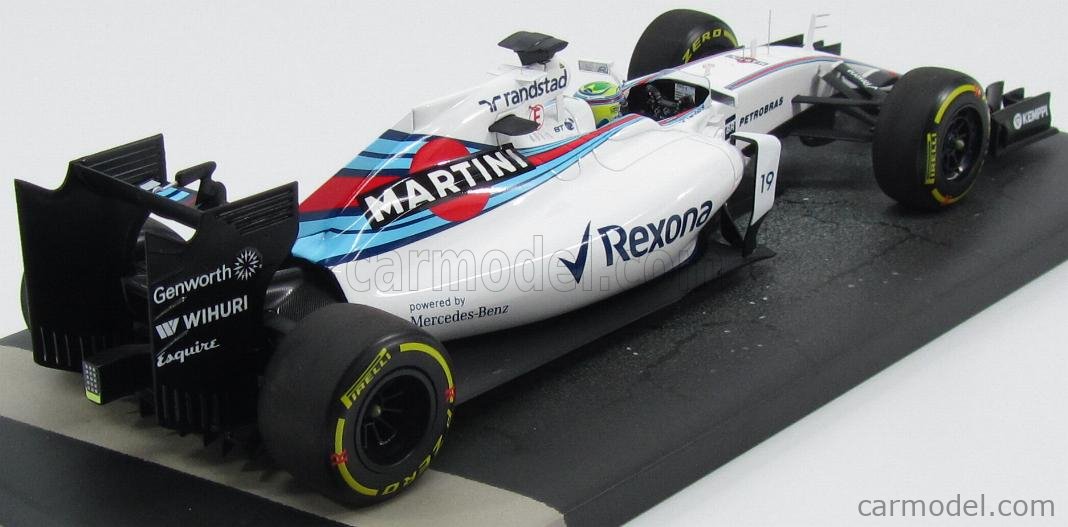 1/24 Scale Williams FW37 #19 Felipe Massa Formula 1 Car Model - 2015 Italian GP 3rd Place, Metal Die-Cast By IXO - View #12