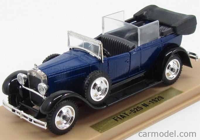 Vintage 1967 SOLIDO Age d'or n°154 - FIAT 525 N 1929 bleu et noir - zamak 1:43