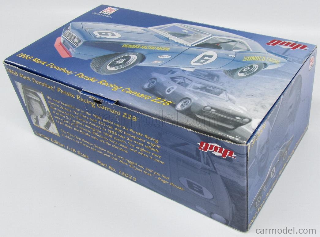 GMP 13023 Scale 1/18 | CHEVROLET CAMARO Z28 PENSKE-HILTON GMP 13023 Scale 1/18 | CHEVROLET CAMARO Z28 PENSKE-HILTON
