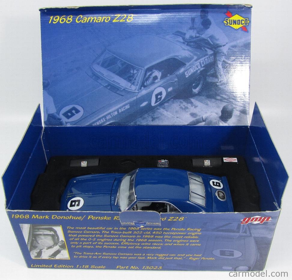 GMP 13023 Scale 1/18 | CHEVROLET CAMARO Z28 PENSKE-HILTON GMP 13023 Scale 1/18 | CHEVROLET CAMARO Z28 PENSKE-HILTON