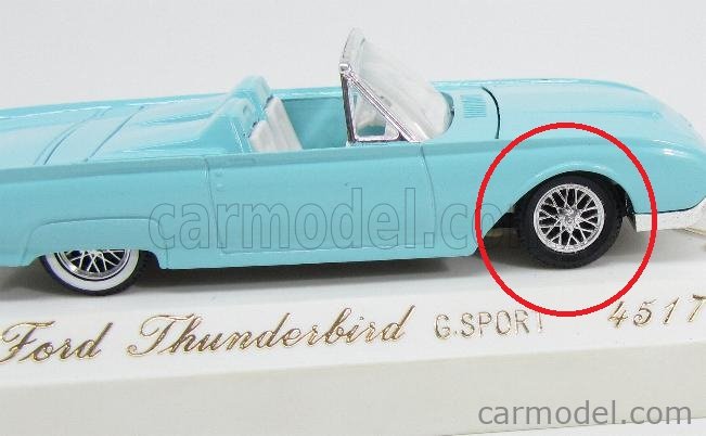 Miniature Ford Thunderbird Cabriolet 1963 Vert Clair 1/43 Solido/Hachette - Occasion Très Bon état