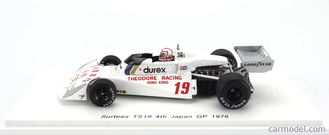 SPARK-MODEL S4013 Scale 1/43 | SURTEES F1 TS19 N 19 4th JAPAN GP 1976 ALAN  JONES WHITE