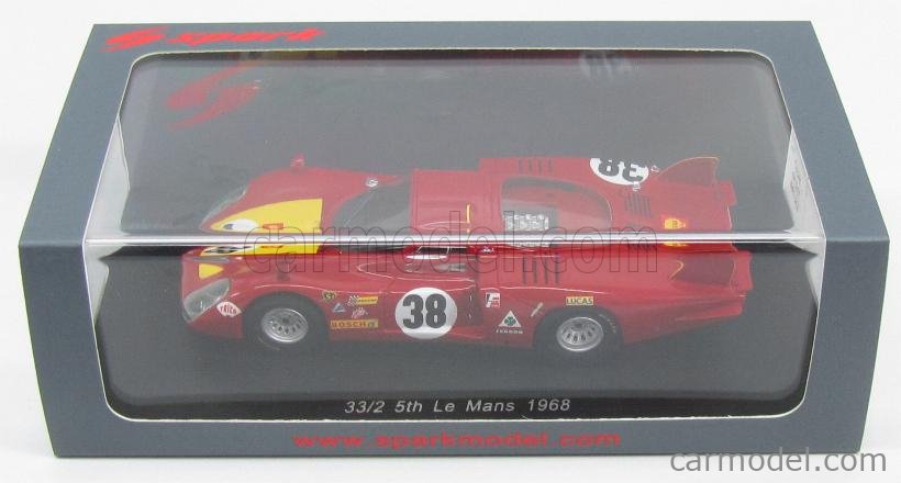 SPARK-MODEL S4367 Scale 1/43 | ALFA ROMEO 33/2 N 38 24h LE MANS 1968 C ...