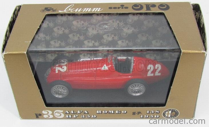 BRUMM R036-OLD Scale 1/43 | ALFA ROMEO F1 158 N 22 1950 J.M. FANGIO RED