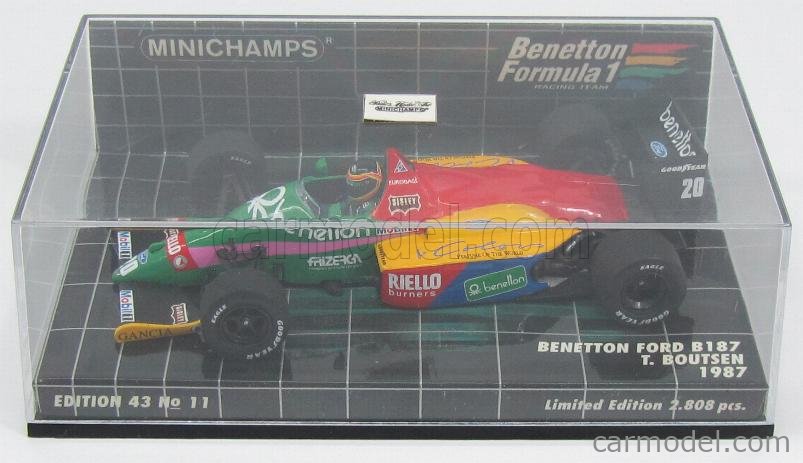 MINICHAMPS 400870020 Scale 1/43 | BENETTON F1 FORD B187 N 20 