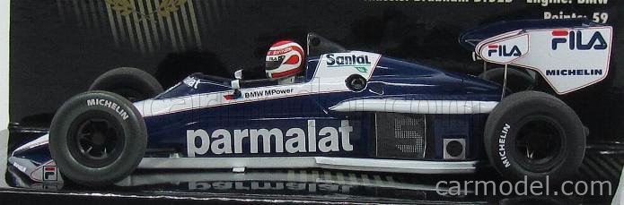 MINICHAMPS 436830005 Scale 1/43  BRABHAM F1 BT52 BMW N 5 NELSON PIQUET  1983 WORLD CHAMPION BLUE WHITE