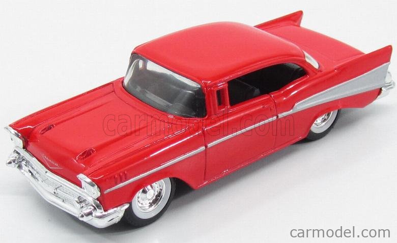 ERTL 2540 Scale 1/43 | CHEVROLET CHEVY 2 DOOR HARD-TOP 1957 RED SILVER