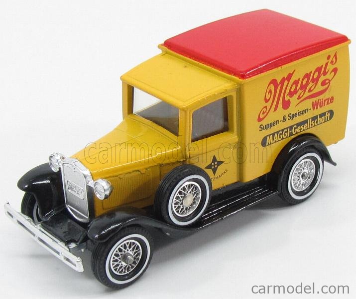 MATCHBOX Y22 Scale 1/43 | FORD USA MODEL-A VAN MAGGI 1930 YELLOW RED