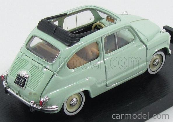 Modellino Auto Brumm 1:43 Fiat 500L Tetto Aperto Del 1968, Serie R464-13