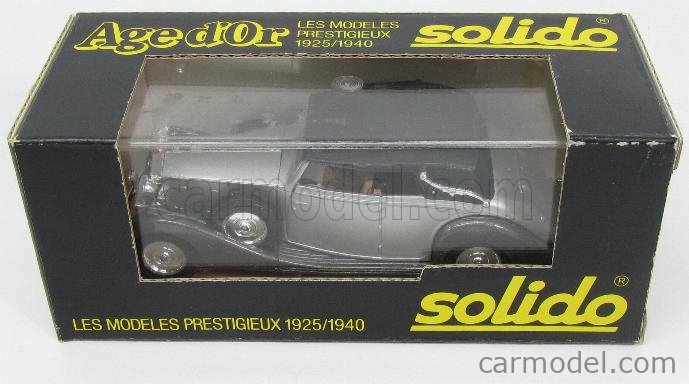 Miniature Voiture Collection 1:43 - Solido N°46 Rolls-Royce Phantom III Cabriolet 1939 Marron - Neuf