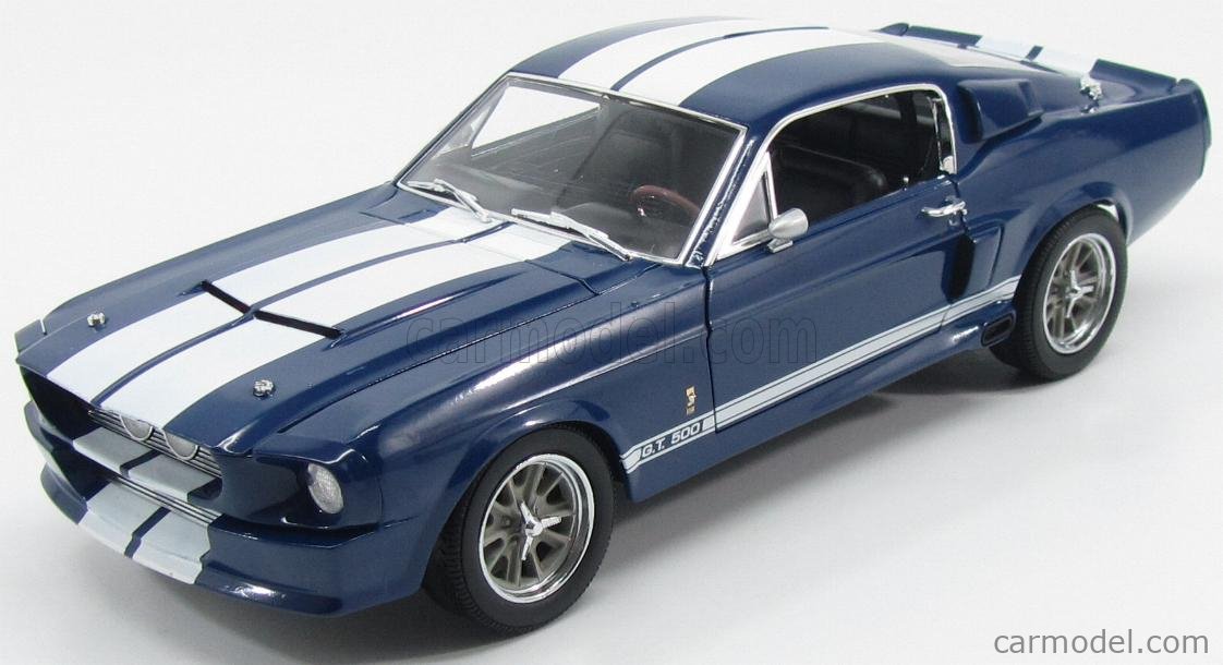 GREENLIGHT 12953 Scale 1/18 | FORD USA SHELBY MUSTANG GT500 1967 BLUE WHITE