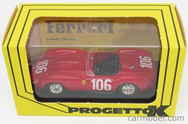 PROGETTO K PK052 Scale 1/43 | FERRARI 250TR PROTOTYPE N 106 1th TARGA ...