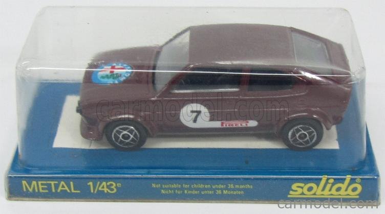 Miniature Voiture Solido Alfa Romeo Alfasud 1:43 - Modèle En Fonte De Fer, Occasion - Parfait Collection Ou Décoration