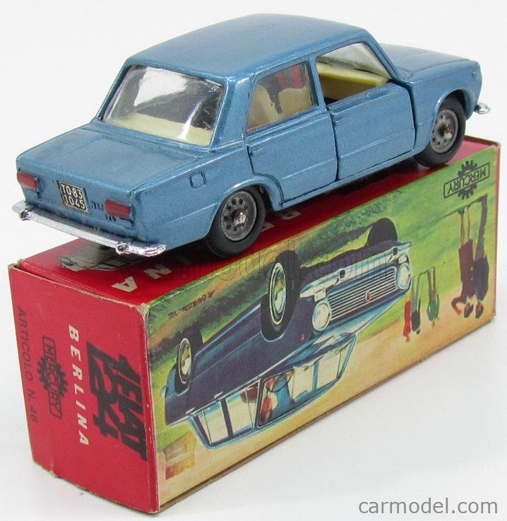 MERCURY-ITALY 46 Scale 1/43 | FIAT 124 BERLINE - WHITE INTERIOR BLUE MET