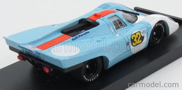 Brumm R569 Scale 1/43 | Porsche 917K Scuderia Jwa Gulf N 32 2Nd 1000Km Buenos Aires 1971 Pedro Rodriguez - Jackie Oliver Light Blue Orange