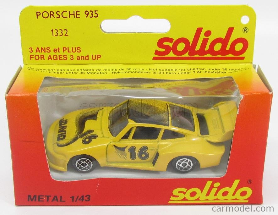 Miniature Porsche 935 Turbo David N°16 1/43 - Marque Solido, édition Le Mans 1977, Occasion