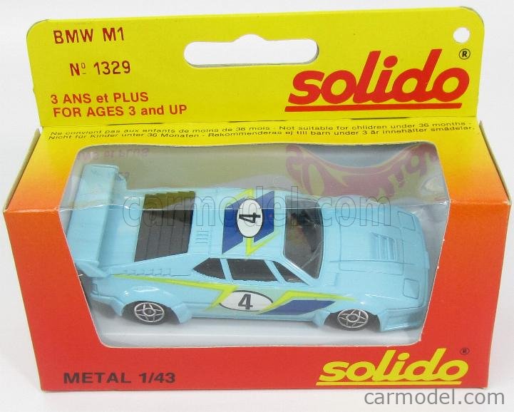 SOLIDO FRANCE Série 1000 d'époque 80's BMW M1 Ref 1031 Etat proch