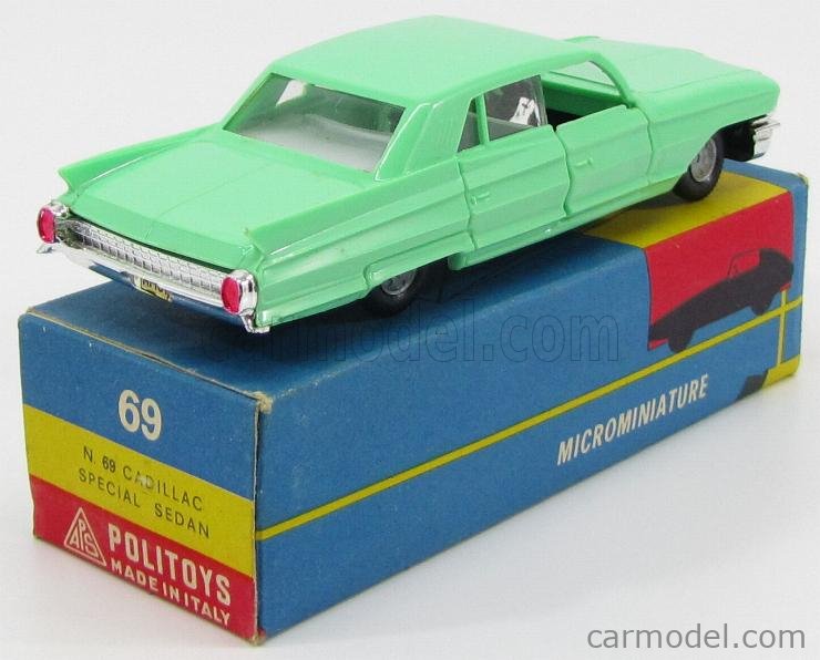 Miniature Politoys Cadillac Sedan Special N°69 - Verte - 1/43 - Italie 1963