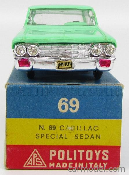 Politoys Cadillac Sedan Special N°69 Verte - échelle 1/43 - Fabrication Italienne 1963
