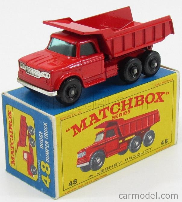 MATCHBOX 48 Scale 1/66 | DODGE DUMPER TRUCK RED