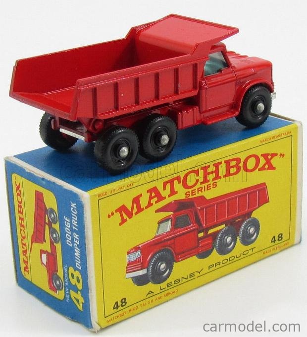 MATCHBOX 48 Scale 1/66 | DODGE DUMPER TRUCK RED