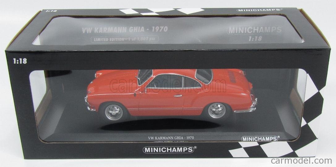 MINICHAMPS 155054020 Scale 1/18 | VOLKSWAGEN KARMANN GHIA COUPE 1970 ORANGE