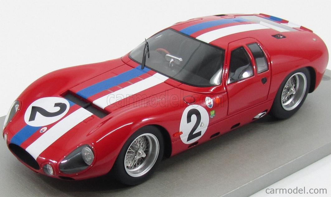 LEO Model Toy 1:43 Vintage Racing Car Maserati Tipo 65 24h du Mans 1965 Replica 