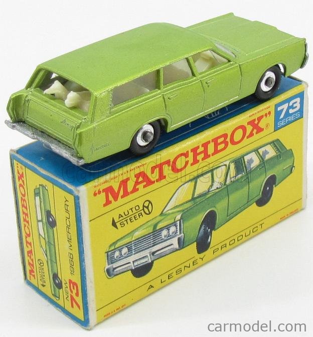 MATCHBOX 73 Scale 1/66 | MERCURY STATION WAGON 1968 LIGHT GREEN MET