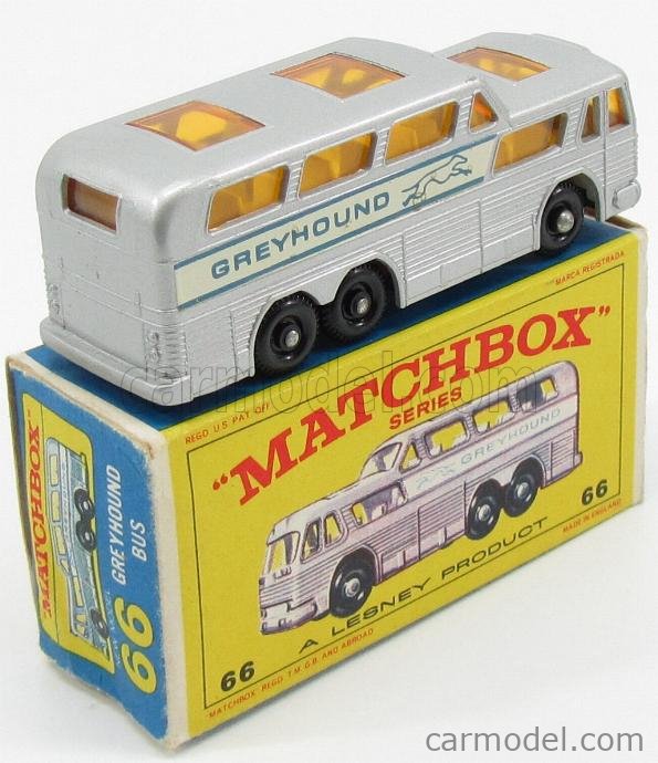 MATCHBOX 66 Scale 1/66 | MATCHBOX GREYHOUND AUTOBUS SILVER
